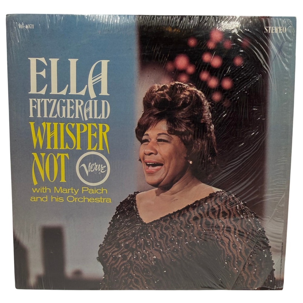 Ella Fitzgerald Whisper Not Vinyl LP Marty Paich Orchestra Verve V6-4071 Stereo